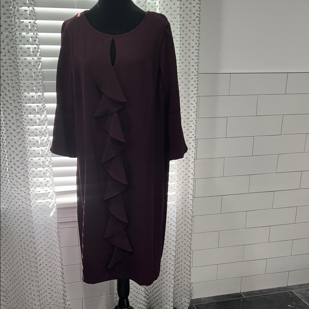 Jessica Howard Plum Long Sleeve Dress